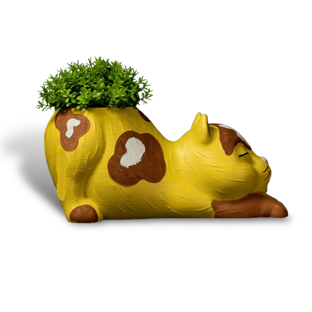 Kočko-květináč - 3D omalovánky