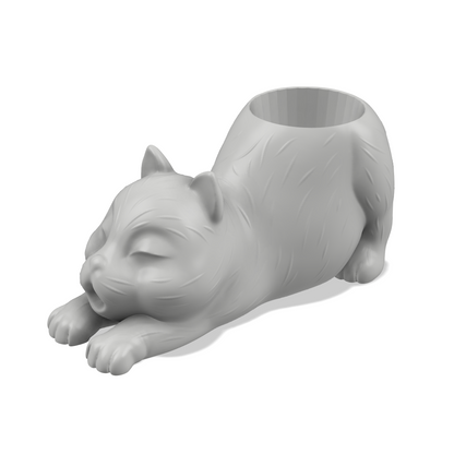 Kočko-květináč - 3D omalovánky